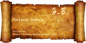 Halasy Bence névjegykártya